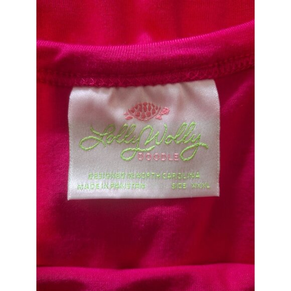 Lolly Wolly Doodle Womens Tunic Dress XXL Pink Striped Colorblock Lagenlook - Picture 4 of 9